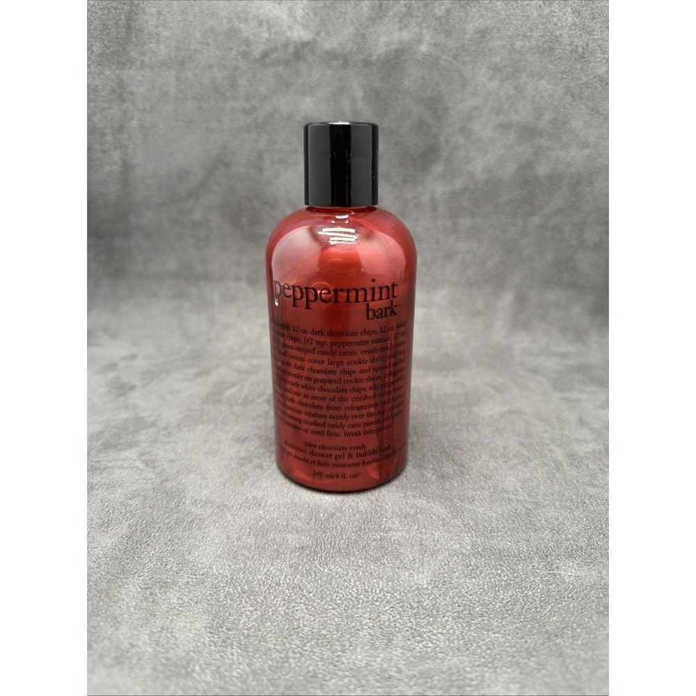 Philosophy Peppermint Bark 3 in 1 Shampoo, Shower Gel, & Bubble Bath 8 Fl Oz